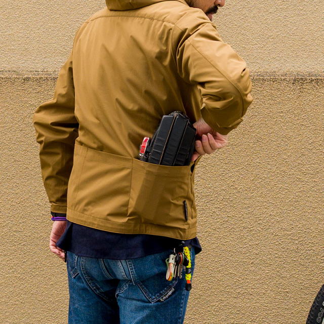 【バイクマンパーカーLight】MoveFit(R) 動きやすくストレッチ はっ水 防風 背ポケット フード付 No.2256