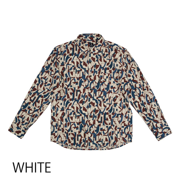 サイクリストネル モザイク】2024版 フランネルシャツ モダン柄 三分割