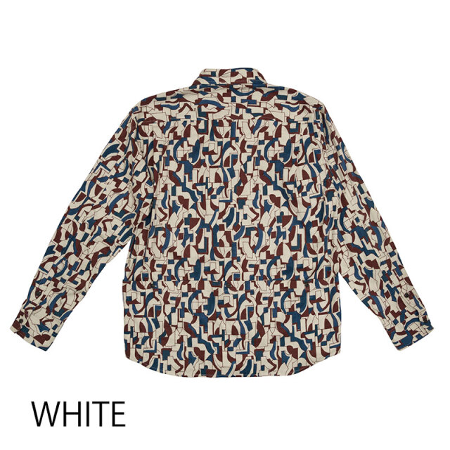 サイクリストネル モザイク】2024版 フランネルシャツ モダン柄 三分割