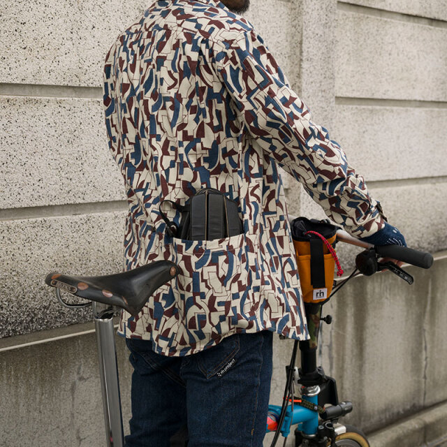 サイクリストネル モザイク】2024版 フランネルシャツ モダン柄 三分割