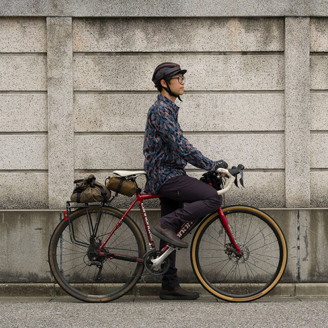 サイクリストネル モザイク】2024版 フランネルシャツ モダン柄 三分割