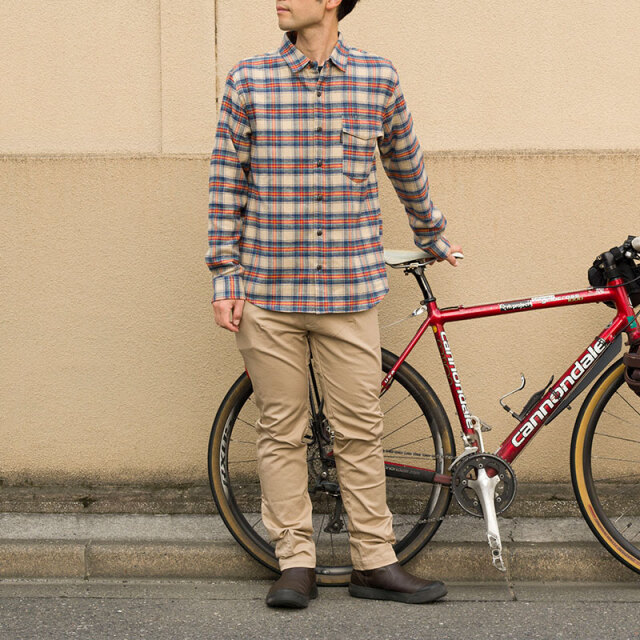 【直営限定】【サイクリストネル ヴィンテージチェック】2024版 フランネルシャツ タータンチェック バックポケット 保温 日本製 No.2259