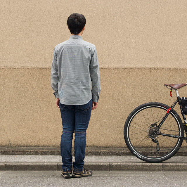 【サンシェードシャツ】DotAir(R) 日光を遮り涼しい 日傘感覚 速乾 通気 長袖 背ポケット 日本製 No2265