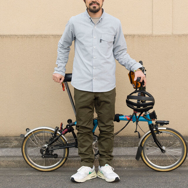 【CORDURA(R) オックスシャツ】肌触りよく頑丈 吸汗速乾  背ポケット 長袖 日本製 No2266