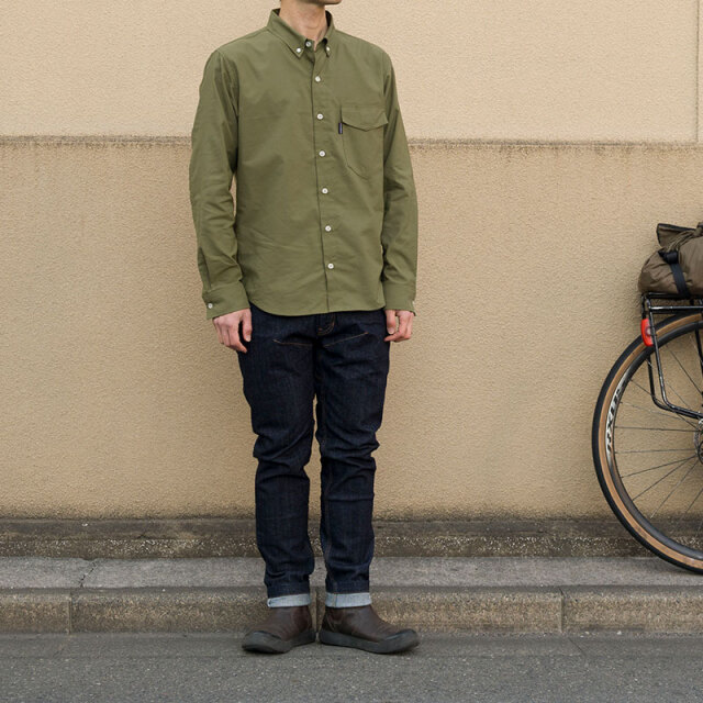 【CORDURA(R) オックスシャツ】肌触りよく頑丈 吸汗速乾  背ポケット 長袖 日本製 No2266
