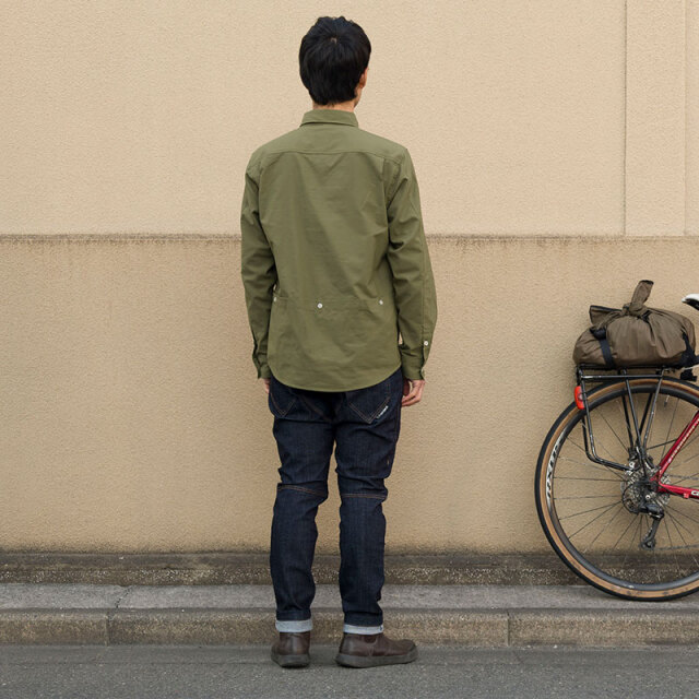 【CORDURA(R) オックスシャツ】肌触りよく頑丈 吸汗速乾  背ポケット 長袖 日本製 No2266