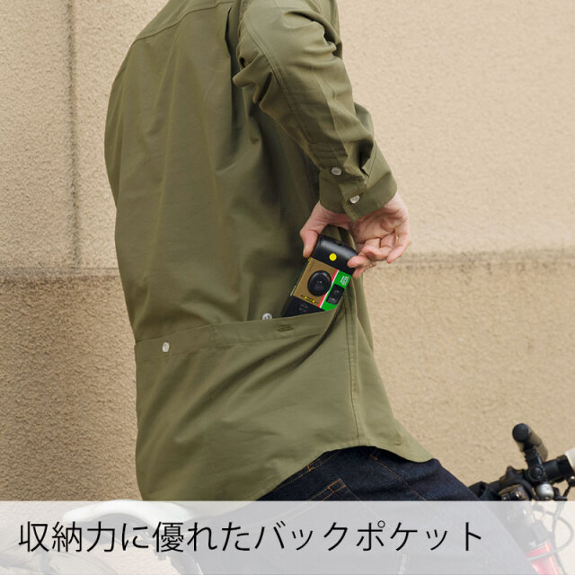 【CORDURA(R) オックスシャツ】肌触りよく頑丈 吸汗速乾  背ポケット 長袖 日本製 No2266