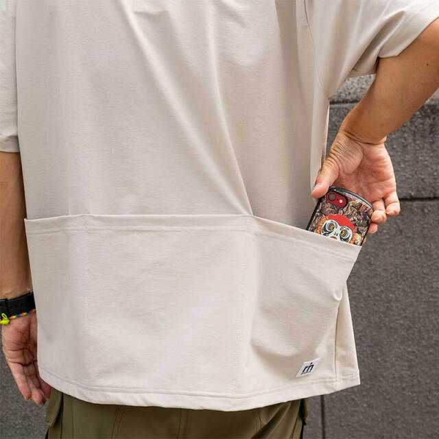 【4ポケットT】ReCONHny(R) Tシャツ UVカット 吸汗速乾 接触冷感 背ポケット 日本製 No.2270