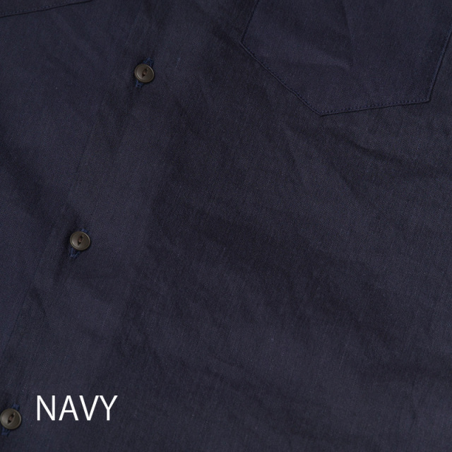 【バンドカラーシャツ】ロングスリーブ リネン レーヨン 吸汗速乾 接触冷感 バックポケット 日本製 No.2272