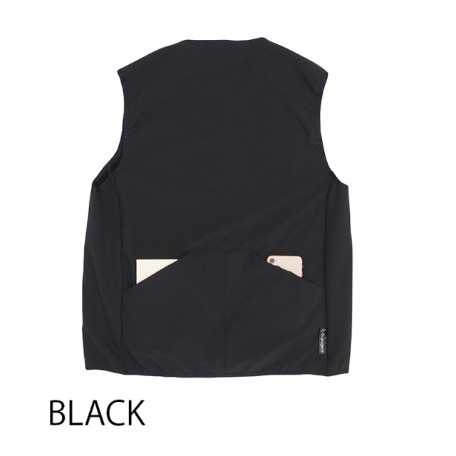 【鬼起毛ベスト】軽く暖かい防風・保温・撥水素材 背ポケット ジレ カジュアル 日本製 No.2274