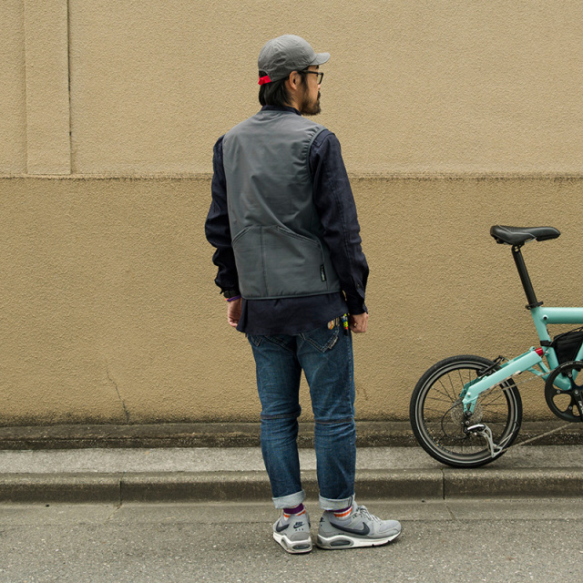 【鬼起毛ベスト】軽く暖かい防風・保温・撥水素材 背ポケット ジレ カジュアル 日本製 No.2274