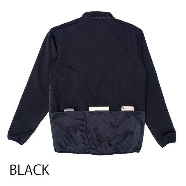 【MOVE ON ジャケット】長袖ジャージ ゆったりフィット 保温・通気・防風 2wayストレッチ 背ポケットNo.2275