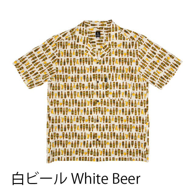【サイクリストアロハ】BEER バックポケット リップルクロス 開襟 日本製 No.2279