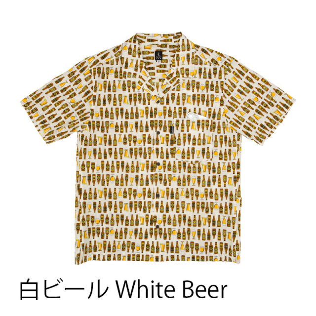 【サイクリストアロハ】BEER バックポケット リップルクロス 開襟 日本製 No.2279