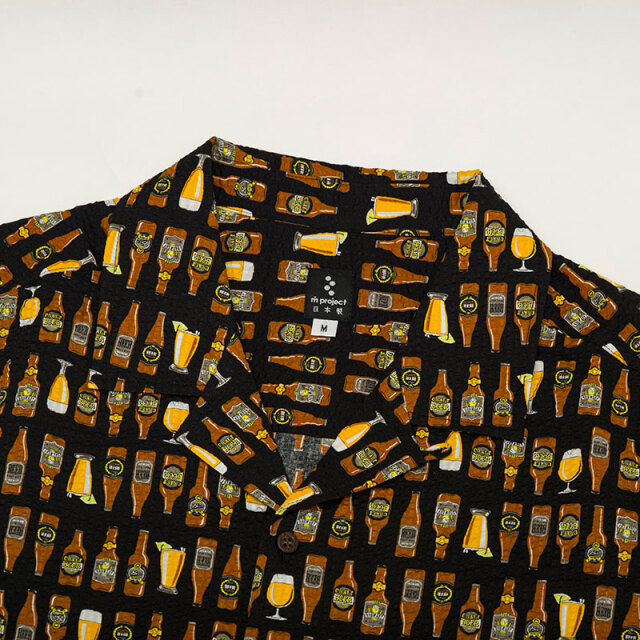 【サイクリストアロハ】BEER バックポケット リップルクロス 開襟 日本製 No.2279