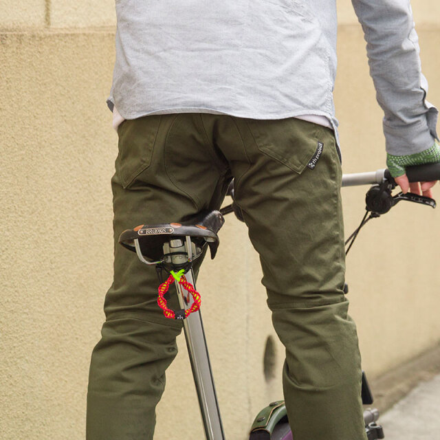 【サイクルロングパンツ】チノストレッチ素材 立体縫製 ベンチレーション サドルパッチ カジュアル 通勤 No.3101