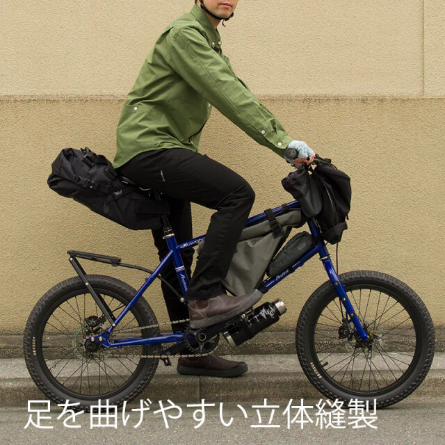 【サイクルロングパンツ】チノストレッチ素材 立体縫製 ベンチレーション サドルパッチ カジュアル 通勤 No.3101
