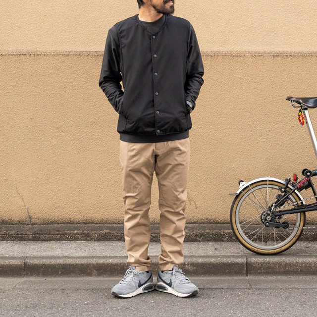 【サイクルロングパンツ】チノストレッチ素材 立体縫製 ベンチレーション サドルパッチ カジュアル 通勤 No.3101