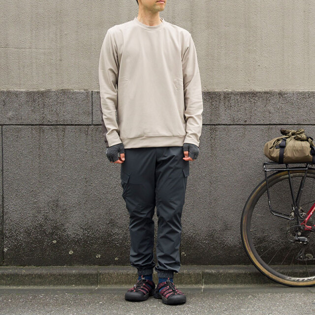 【バイクマンジョガー】10分丈パンツ MoveFit ストレッチ 撥水 防風 軽量 ベルト内蔵 日本製 No.3208