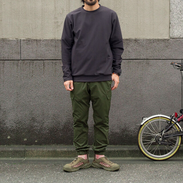 【バイクマンジョガー】10分丈パンツ MoveFit ストレッチ 撥水 防風 軽量 ベルト内蔵 日本製 No.3208