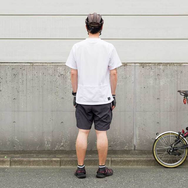 【サイクルハーフパンツ】ドライ素材 5分丈 ストレッチ 撥水 アウトドアにも 日本製 No.3212