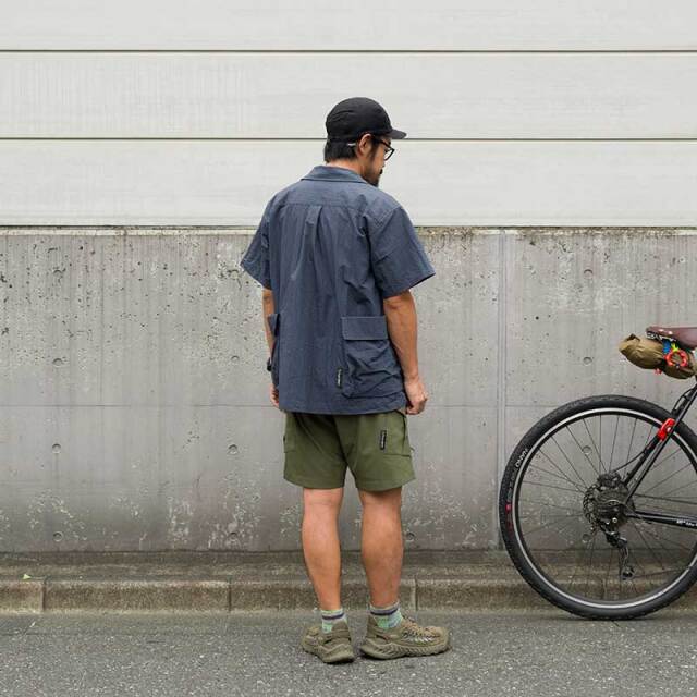【サイクルハーフパンツ】ドライ素材 5分丈 ストレッチ 撥水 アウトドアにも 日本製 No.3212