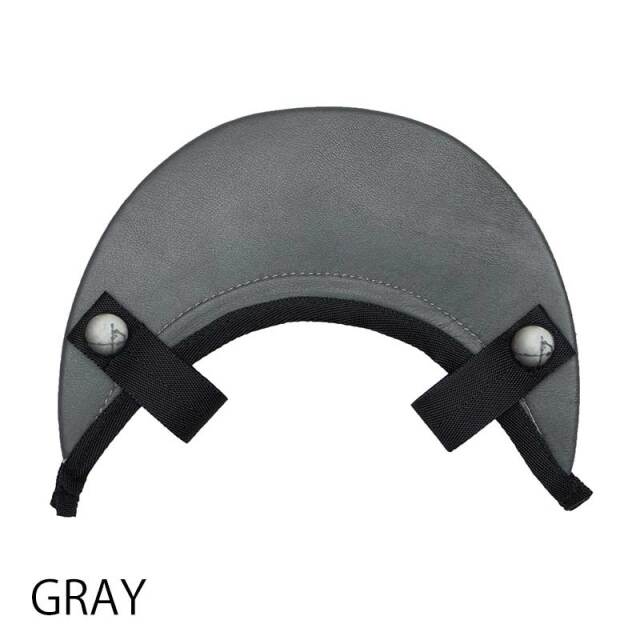 【カスク用バイザー】ツバ 牛革製 スナップボタンで着脱可 No.4009