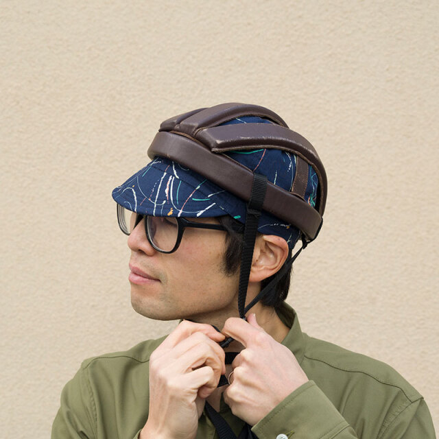 【プリントサイクルキャップ】2025春 カスクやヘルメットの下に 雨や日光から目を守る 日本製 No.4551【ネコポス対応】