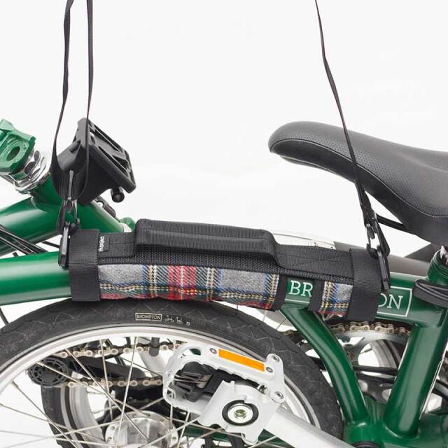 【BPキャリーハンドル ツイード】ブロンプトン用 持ち手 トップチューブカバー ショルダーベルト付 傷付き防止  日本製 No.5109