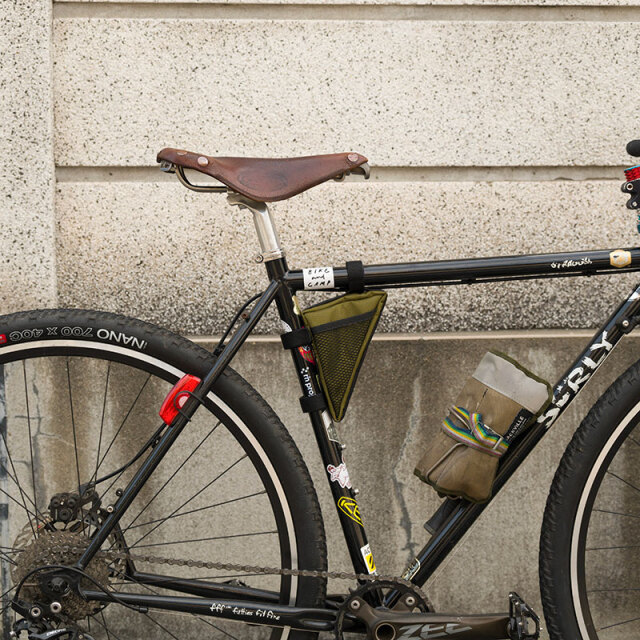 【サンカクバッグ】フレームバッグ 小物入れ birdyなどに 日本製 No.5124