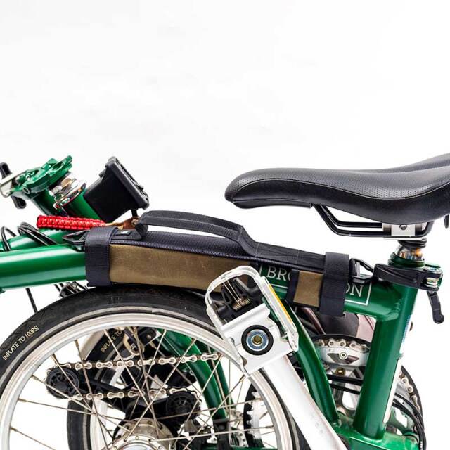 【BPキャリーハンドル パラフィンコットン】ブロンプトン用 持ち手 フレームカバー ショルダーベルト付 傷付き防止 日本製  No.5127