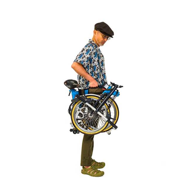 【BPキャリーハンドル パラフィンコットン】ブロンプトン用 持ち手 フレームカバー ショルダーベルト付 傷付き防止 日本製  No.5127