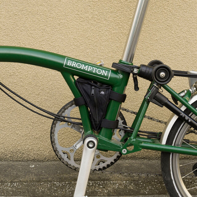 【サンカクバッグ パラフィンコットン for Brompton】キャンバス素材 フレームバッグ 小物入れ 日本製 No.5132