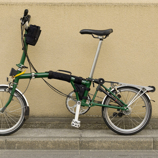 【サンカクバッグ パラフィンコットン for Brompton】キャンバス素材 フレームバッグ 小物入れ 日本製 No.5132