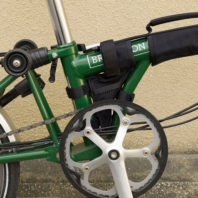【サンカクバッグ パラフィンコットン for Brompton】キャンバス素材 フレームバッグ 小物入れ 日本製 No.5132