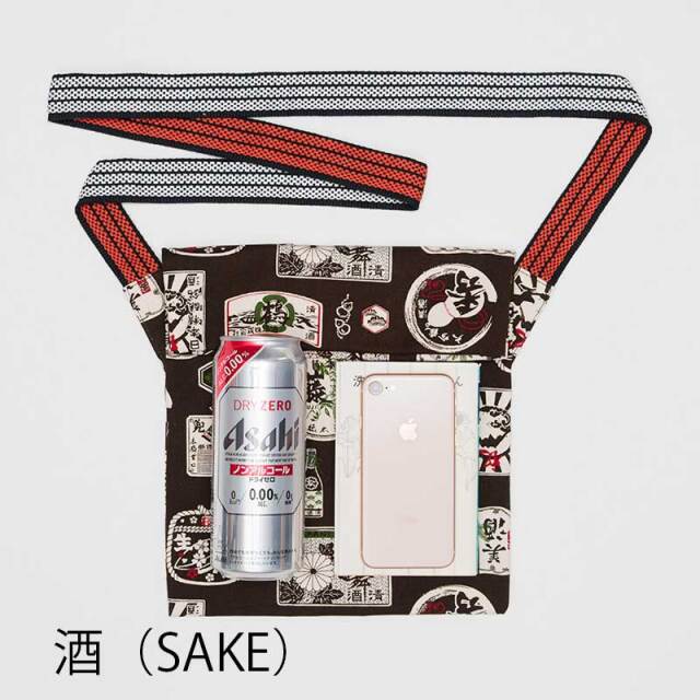 【MAIDOサコッシュ小】柄物 前掛け紐 ショルダーバッグ A4サイズ 日本製 No.5138【ネコポス可】