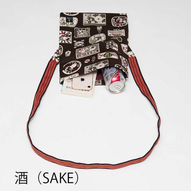 【MAIDOサコッシュ小】柄物 前掛け紐 ショルダーバッグ A4サイズ 日本製 No.5138【ネコポス可】