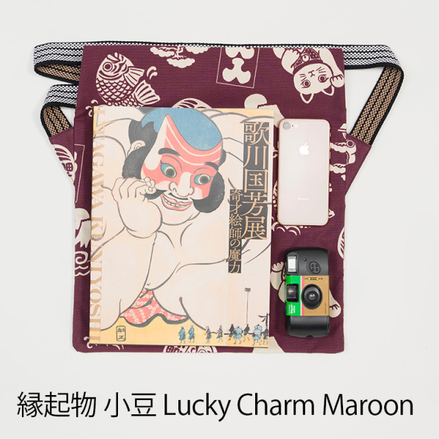 MAIDOサコッシュ大】柄物 前掛け紐 ショルダーバッグ B4サイズ 日本製