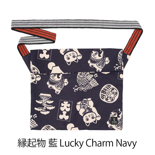 MAIDOサコッシュ大】柄物 前掛け紐 ショルダーバッグ B4サイズ 日本製