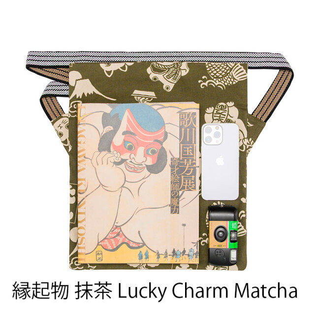 【MAIDOサコッシュ大】柄物 前掛け紐 ショルダーバッグ B4サイズ 日本製 No.5139【ネコポス可】