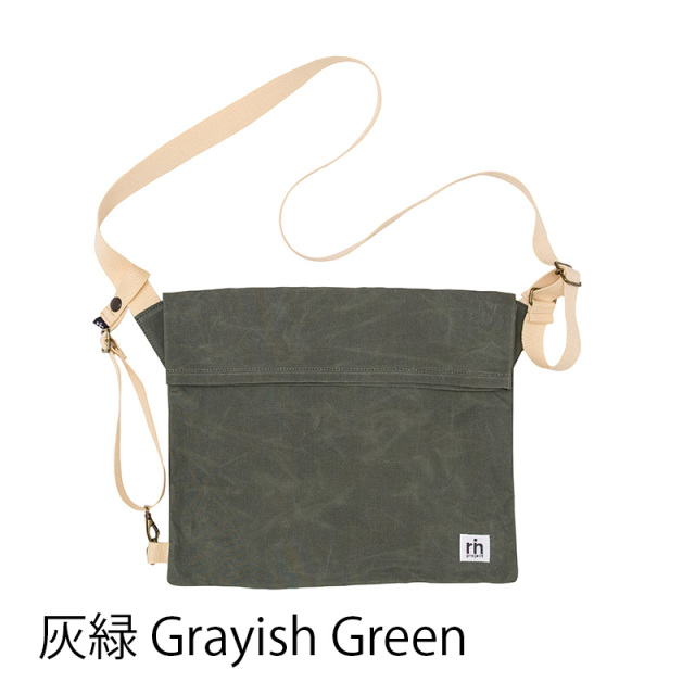 【MAIDOサコッシュ】ショルダーバッグ パラフィンコットン素材 アジャスター付き 日本製 No.5140