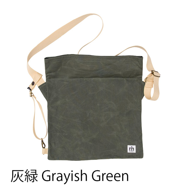 MAIDOサコッシュ】ショルダーバッグ パラフィンコットン素材