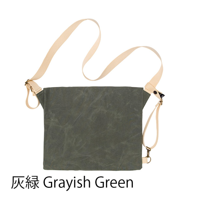 MAIDOサコッシュ】ショルダーバッグ パラフィンコットン素材