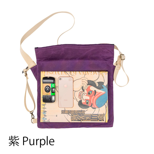 MAIDOサコッシュ】ショルダーバッグ パラフィンコットン素材