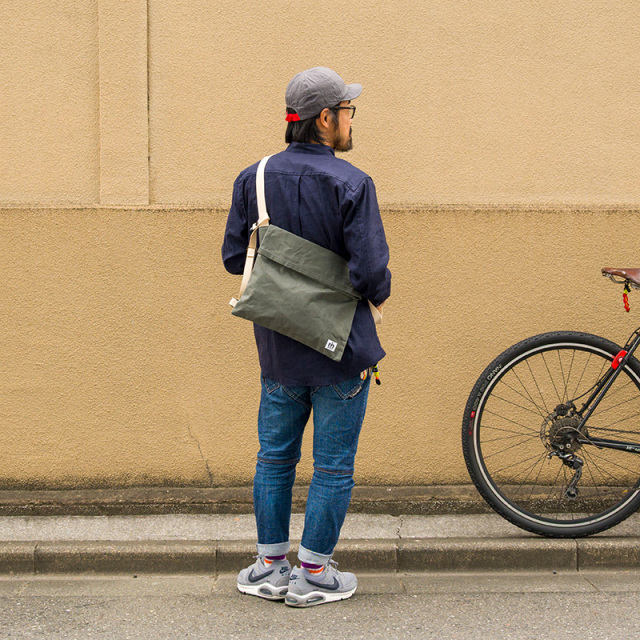 【MAIDOサコッシュ】ショルダーバッグ パラフィンコットン素材 アジャスター付き 日本製 No.5140