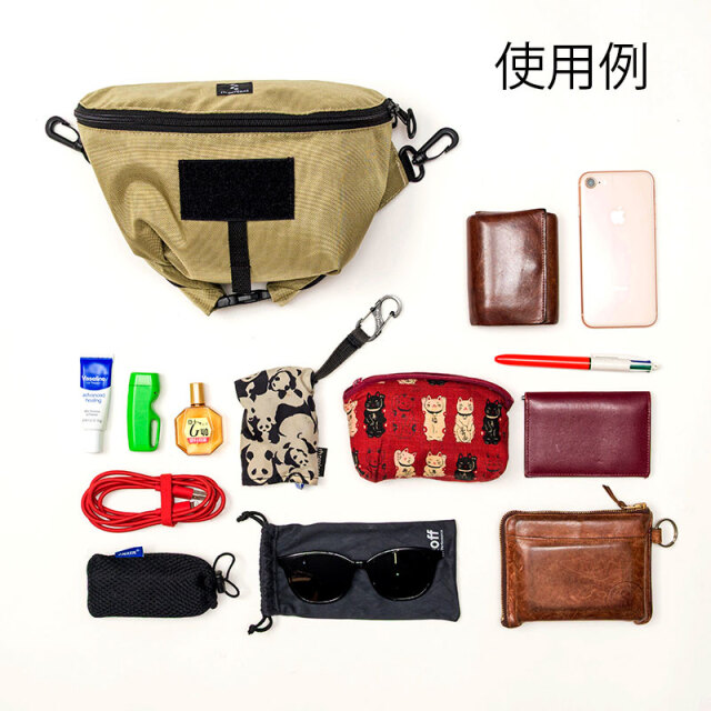 ロールアウトバッグ】容量可変 ボディバッグ ハンドルバッグ ロード