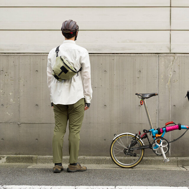 【ロールアウトバッグ】容量可変 ボディバッグ ハンドルバッグ ロード クロスバイク ミニベロ  No.5147