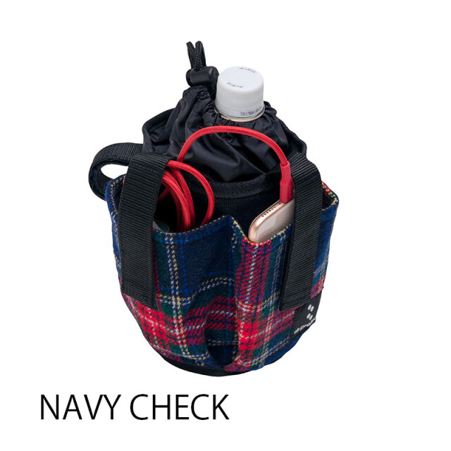 【マルチボトルホルダーツイード】 スマホポケット付き 500mlペットボトル対応 ベルクロ着脱 No.5160 日本製