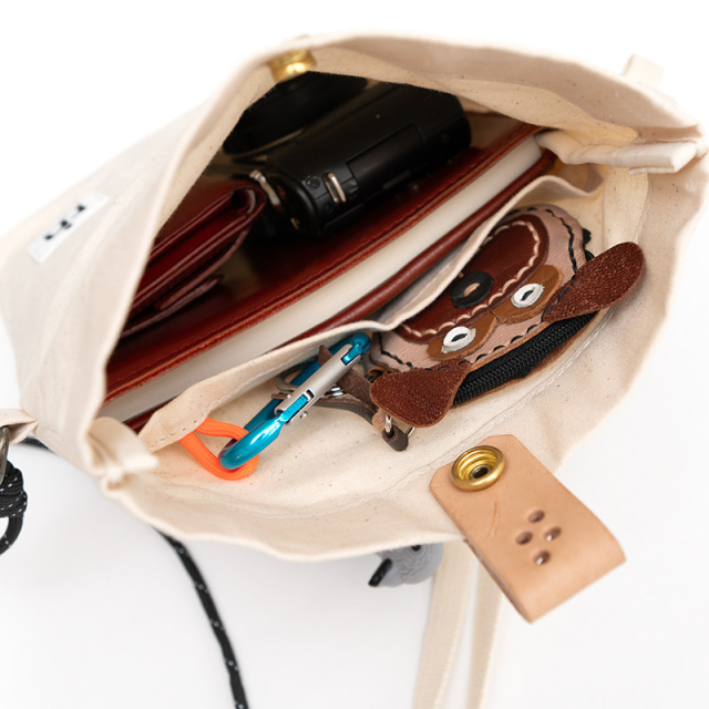 【VELO BAG COUNTRY】サコッシュ ショルダーバッグ パラフィンコットン 栃木レザー 日本製 No.5167