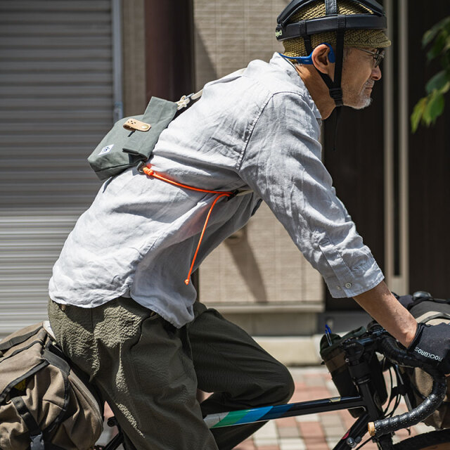 【VELO BAG COUNTRY】サコッシュ ショルダーバッグ パラフィンコットン 栃木レザー 日本製 No.5167